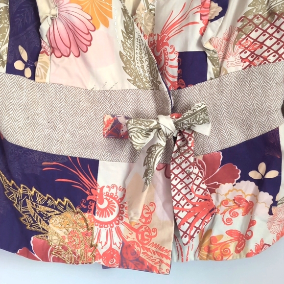 Anthropologie Elevenses Patchwork Iced Juniper Blazer Jacket Size 8 - Picture 6 of 16